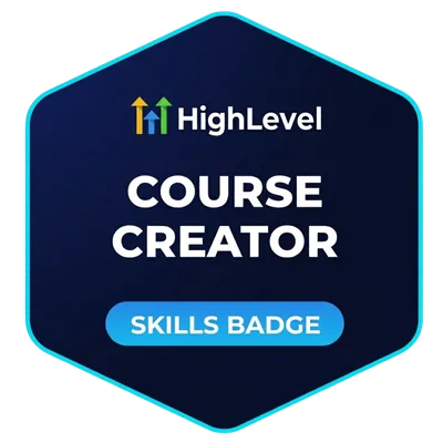 HighLevel Course Creator skills badge